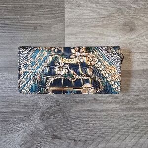 Brahmin Blue and Gold Wallet